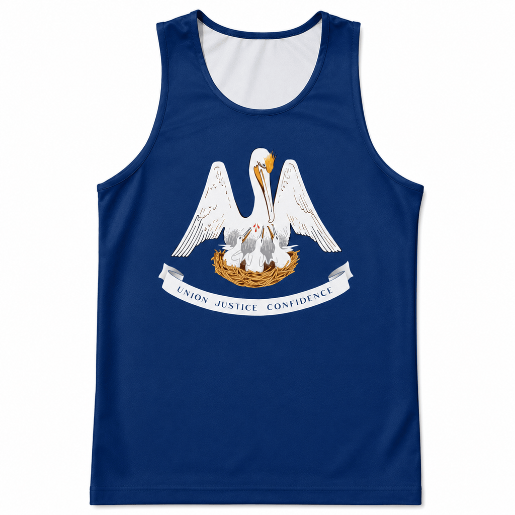 Louisiana Running Tank Top State Pride Tech Running Singlet