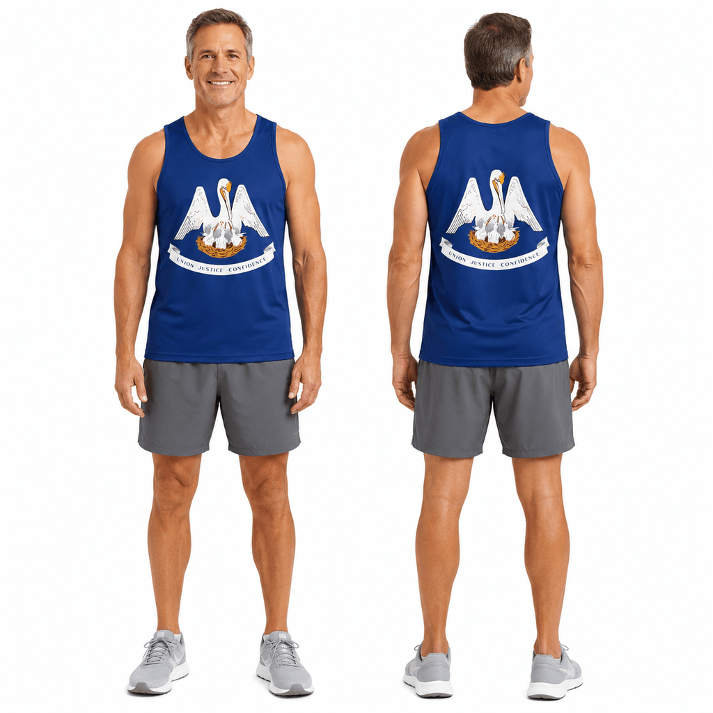 Louisiana Running Tank Top State Pride Tech Running Singlet