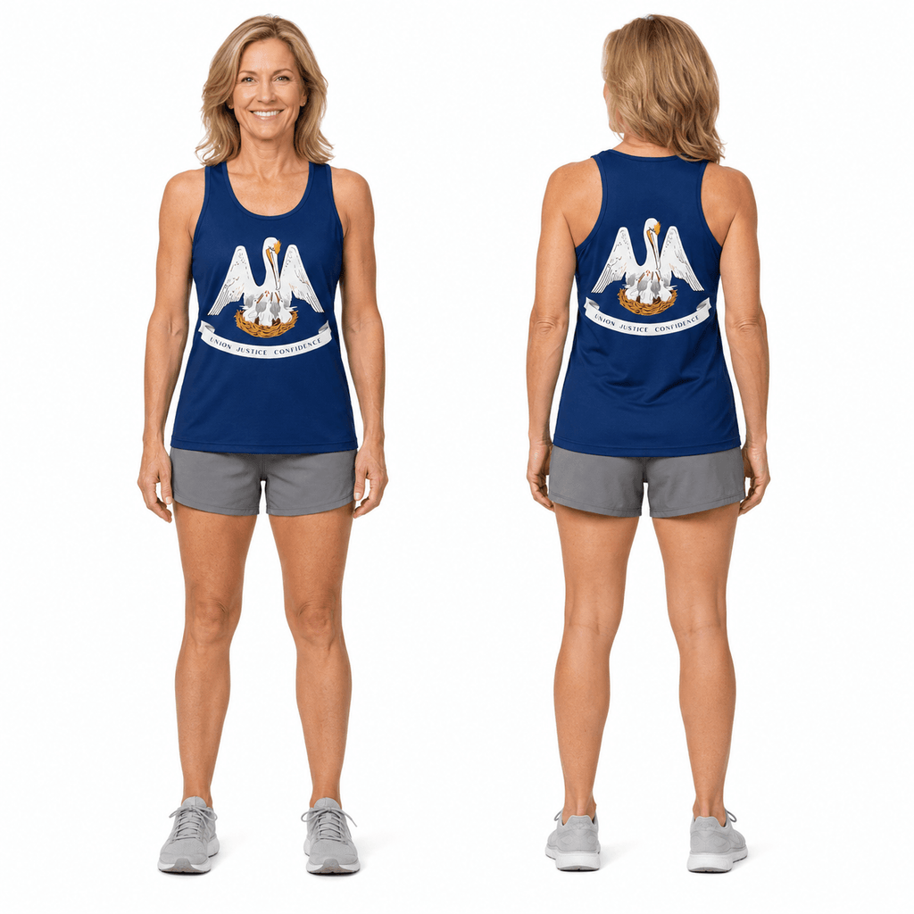Louisiana Running Tank Top State Pride Tech Running Singlet