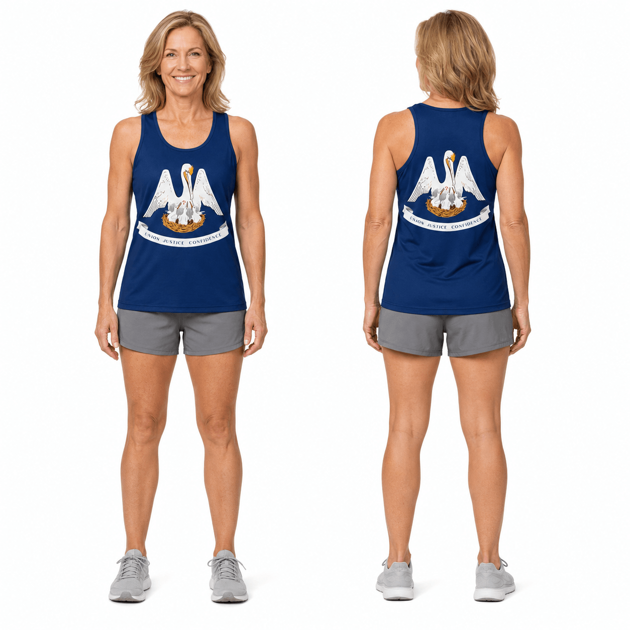 Louisiana Running Tank Top State Pride Tech Running Singlet