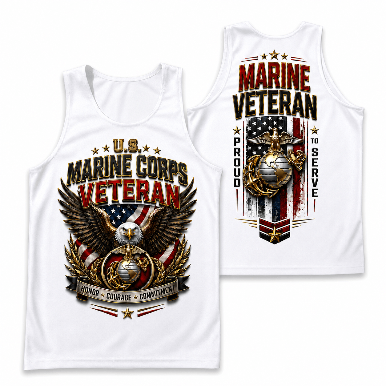 Veteran Running Tank Top - Marine Corps Veteran Tech Running Singlet