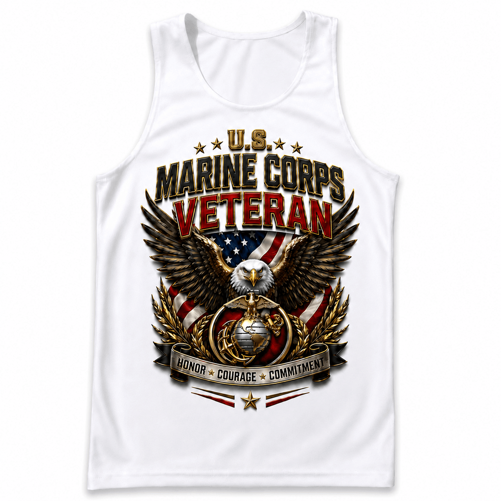 Veteran Running Tank Top - Marine Corps Veteran Tech Running Singlet