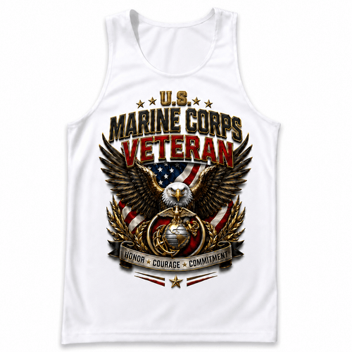 Veteran Running Tank Top - Marine Corps Veteran Tech Running Singlet