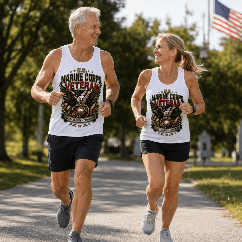 Veteran Running Tank Top - Marine Corps Veteran Tech Running Singlet