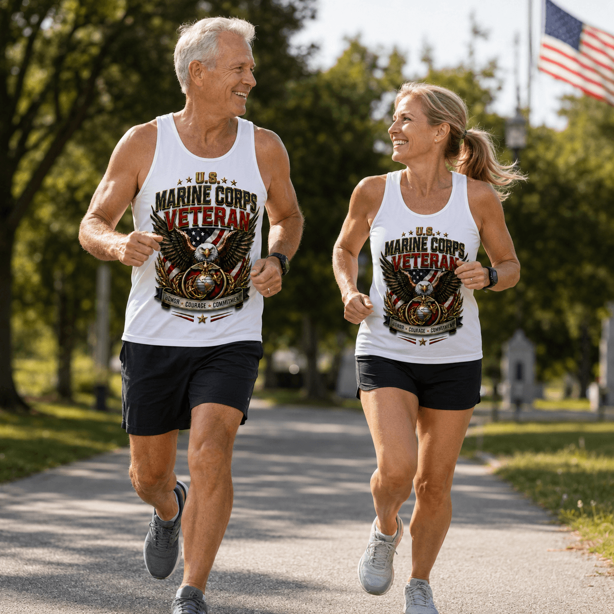 Veteran Running Tank Top - Marine Corps Veteran Tech Running Singlet