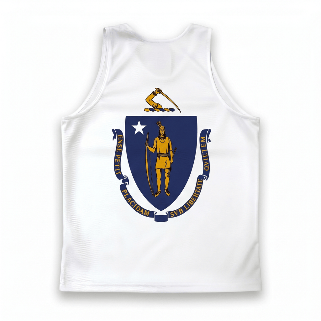 Massachusetts Running Tank Top - State Pride Tech Running Singlet