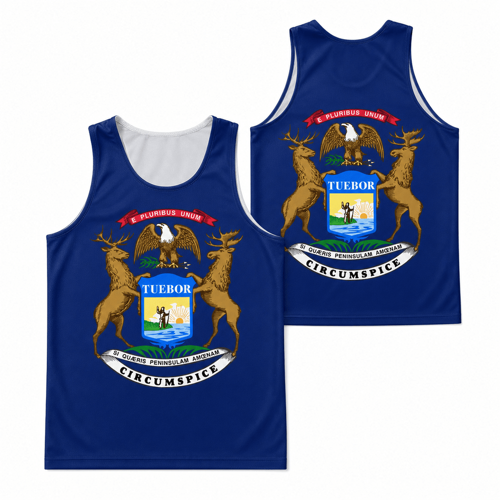 Michigan Running Tank Top State Pride Tech Running Singlet