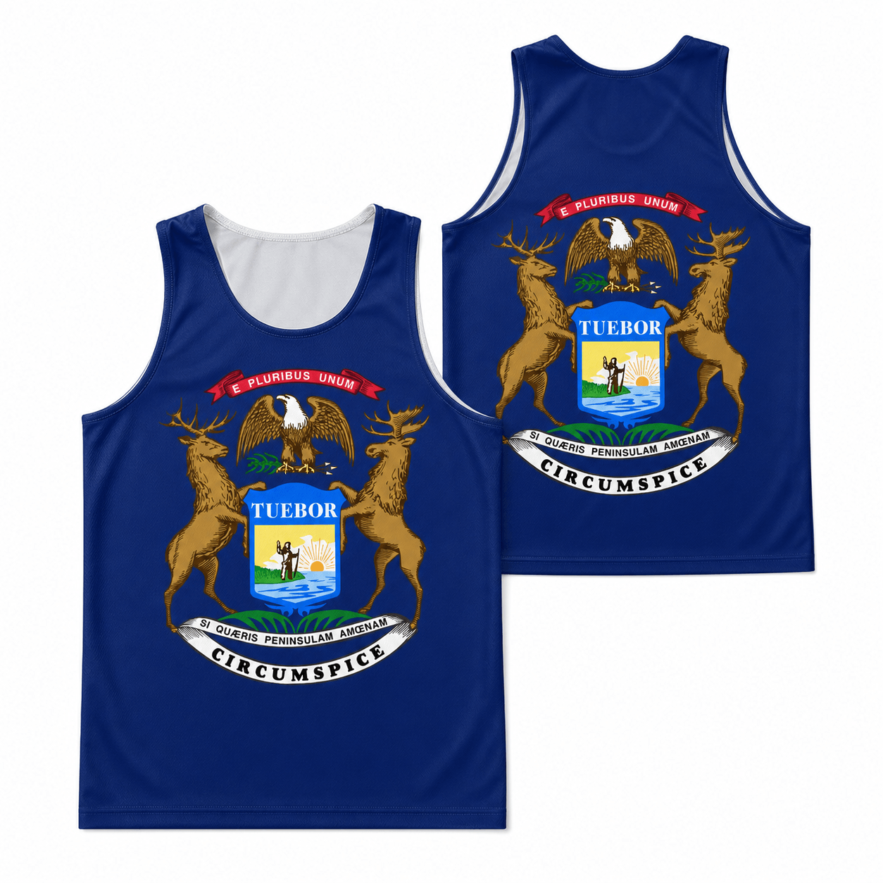 Michigan Running Tank Top State Pride Tech Running Singlet