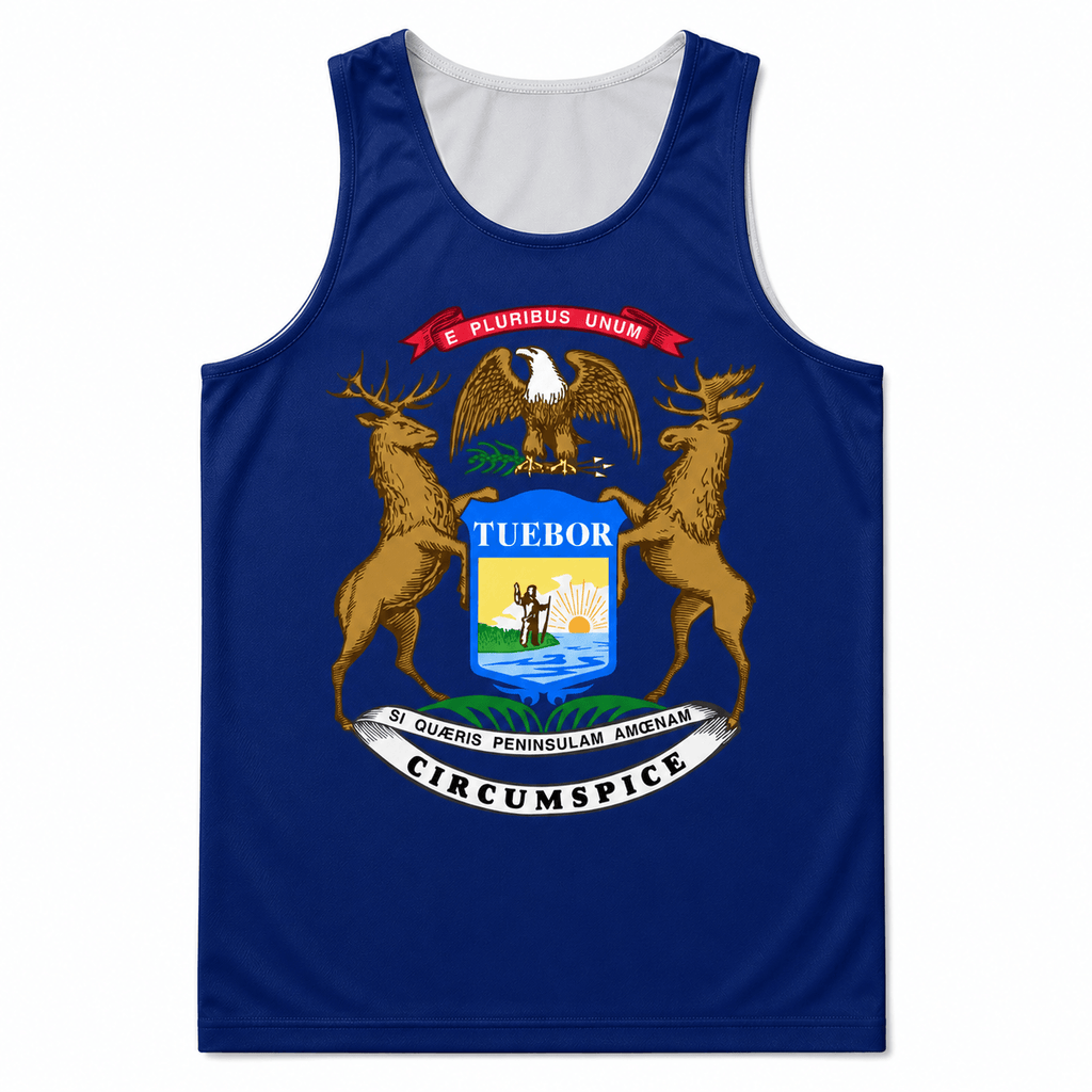 Michigan Running Tank Top State Pride Tech Running Singlet