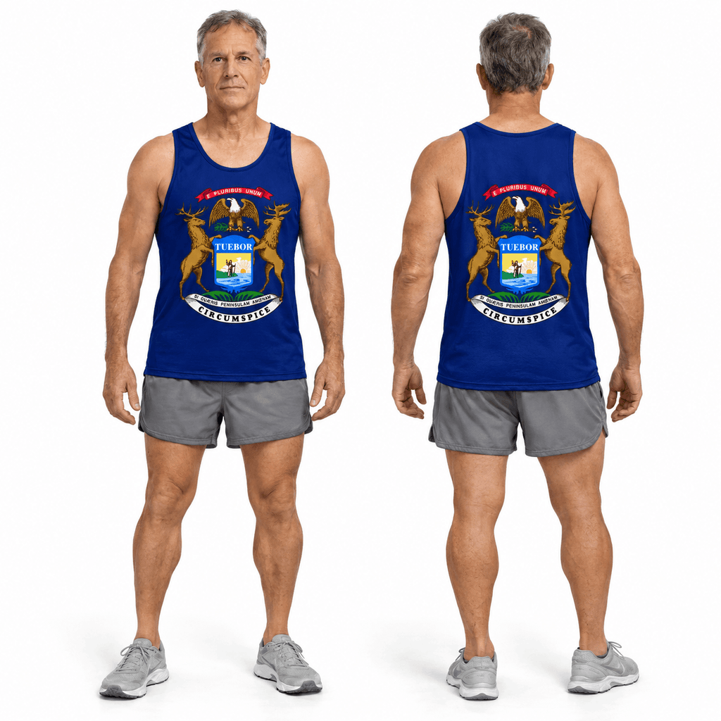 Michigan Running Tank Top State Pride Tech Running Singlet