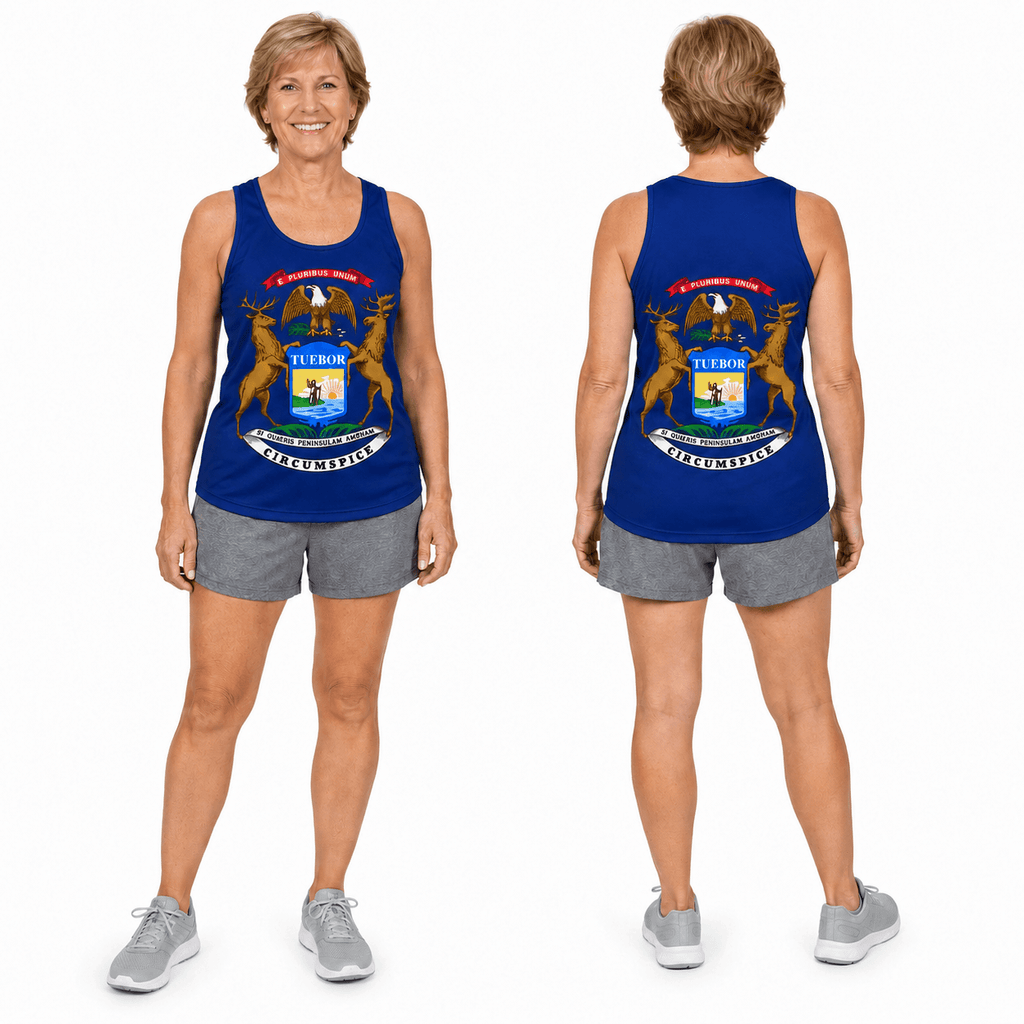 Michigan Running Tank Top State Pride Tech Running Singlet