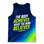 Motivational Quotes Running Tank Top Believe Run Achieve Running Singlet for Men and Women