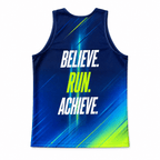Motivational Quotes Running Tank Top Believe Run Achieve Running Singlet for Men and Women