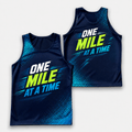Motivational Quotes Running Tank Top One Mile At A Time Running Singlet for Men and Women