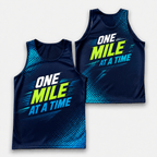 Motivational Quotes Running Tank Top One Mile At A Time Running Singlet for Men and Women