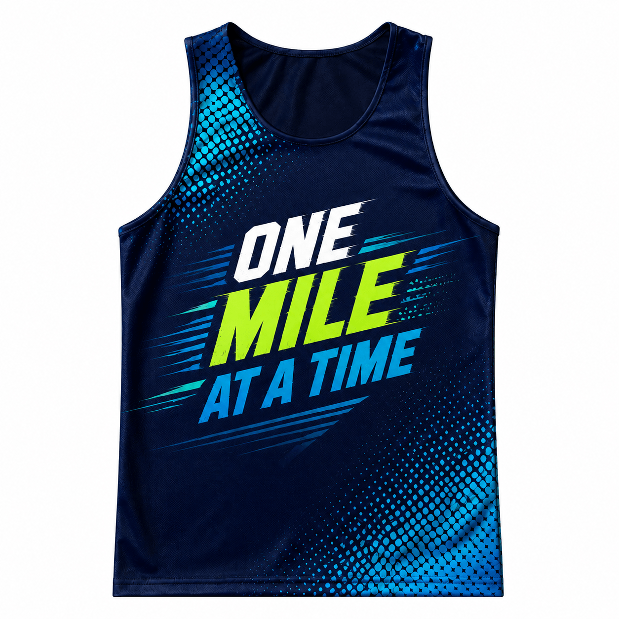 Motivational Quotes Running Tank Top One Mile At A Time Running Singlet for Men and Women