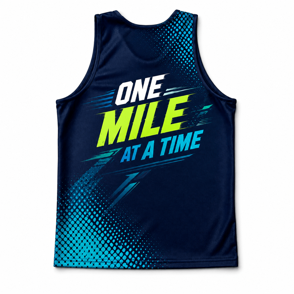 Motivational Quotes Running Tank Top One Mile At A Time Running Singlet for Men and Women