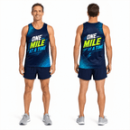 Motivational Quotes Running Tank Top One Mile At A Time Running Singlet for Men and Women