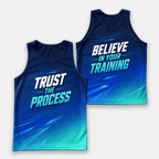 Motivational Quotes Running Tank Top Trust The Process Running Singlet for Men and Women