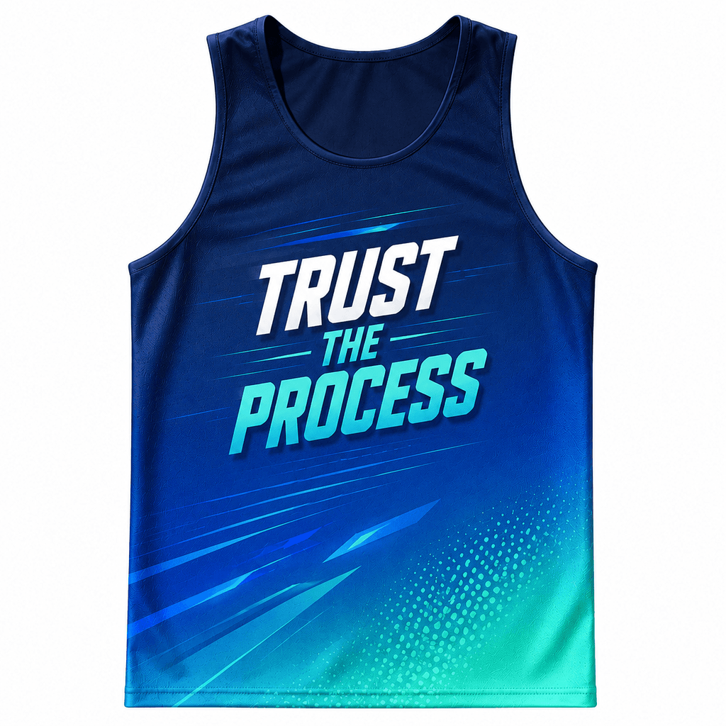 Motivational Quotes Running Tank Top Trust The Process Running Singlet for Men and Women