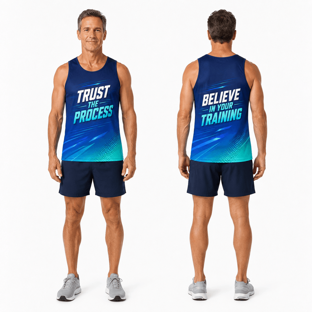 Motivational Quotes Running Tank Top Trust The Process Running Singlet for Men and Women