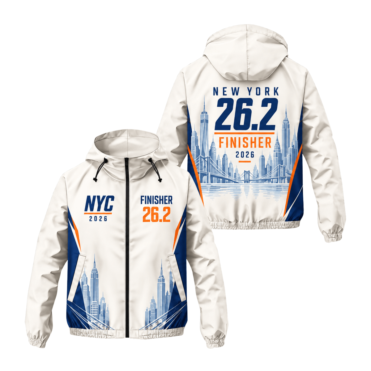 NYC Finisher 26.2 2026 Running Windbreaker Jacket