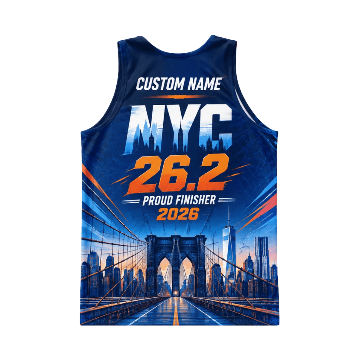 NYC Proud Finisher 26.2 2026 Running Singlet Unisex Marathon Tank Top