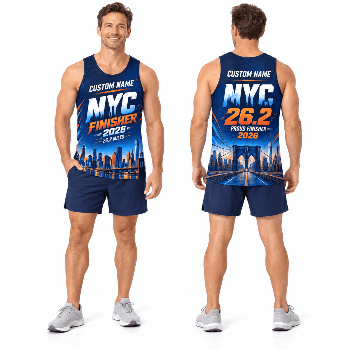 NYC Proud Finisher 26.2 2026 Running Singlet Unisex Marathon Tank Top