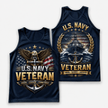 Veteran Running Tank Top - Navy Veteran Tech Running Singlet