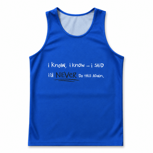 Funny Running Tank Top - Never Run Runner Quote Tech Singlet