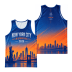 New York Running Tank Top 2026 Orange Horizon NYC Running Singlet for Men and Women