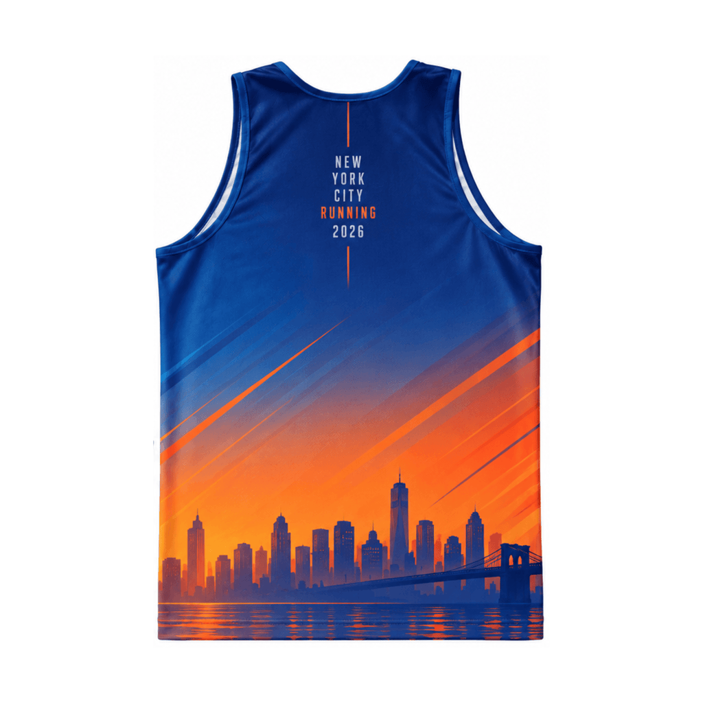 New York Running Tank Top 2026 Orange Horizon NYC Running Singlet for Men and Women