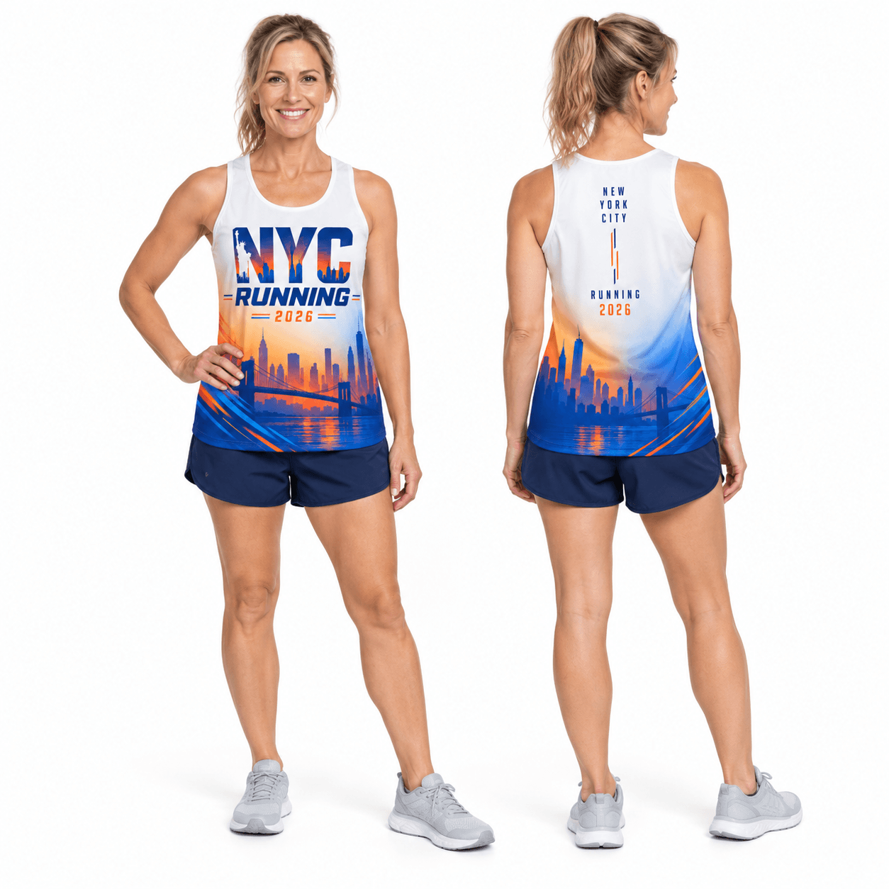 New York Running Tank Top 2026 Sunset Harbor NYC Running Singlet for Men and Women