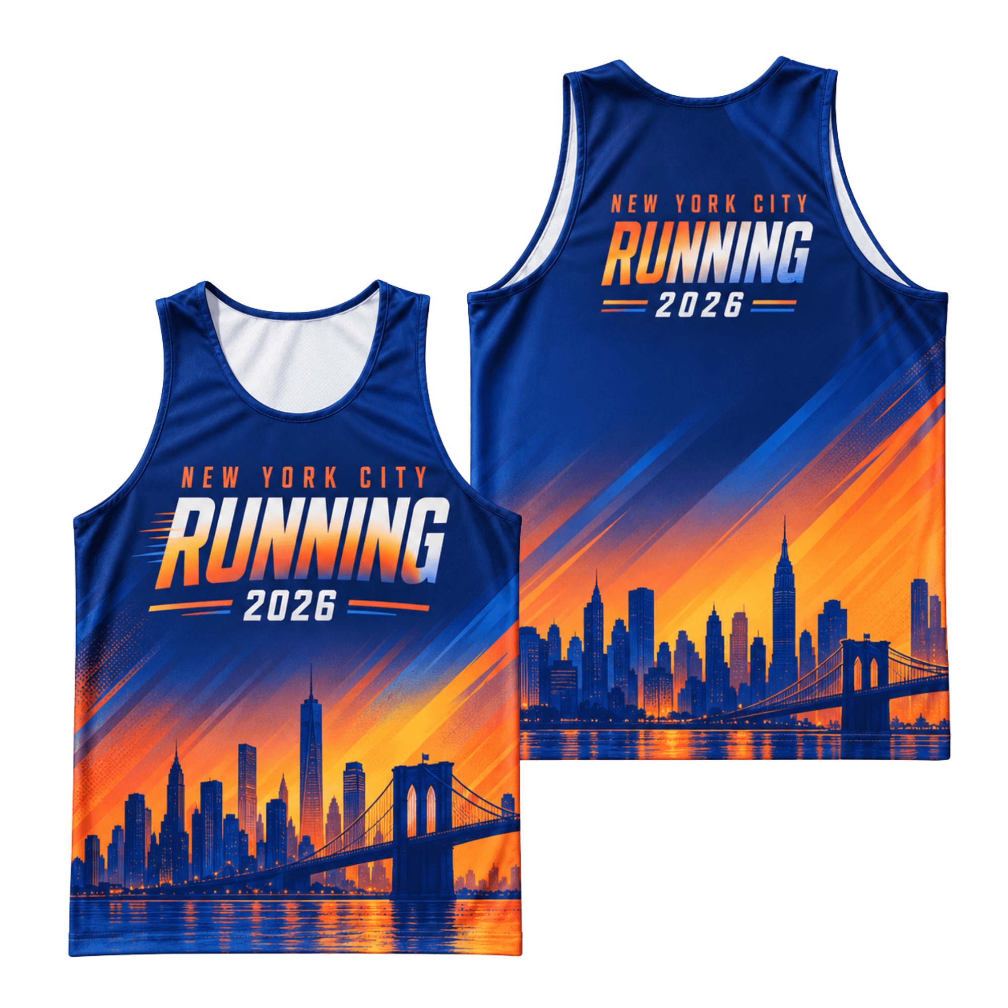 New York Running Tank Top 2026 Sunset New York City Running Singlet for Men and Women