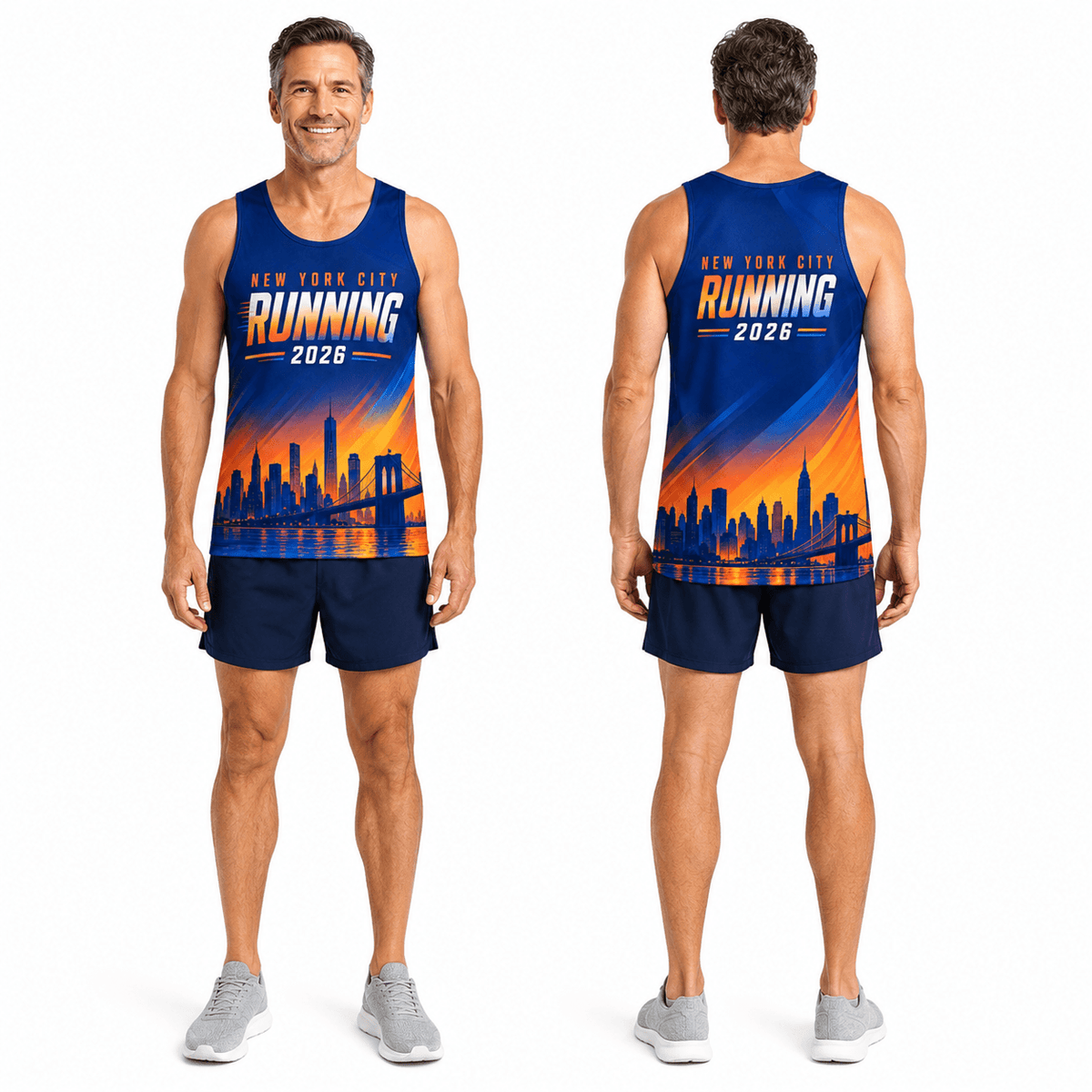 New York Running Tank Top 2026 Sunset New York City Running Singlet for Men and Women