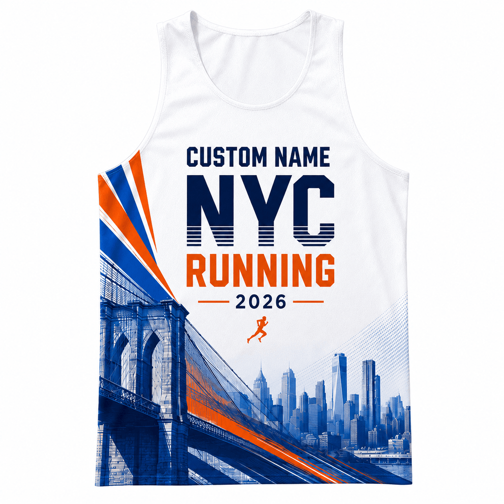 New York Running Tank Top Custom Name 2026 26.2 NYC Running Singlet for Men and Women