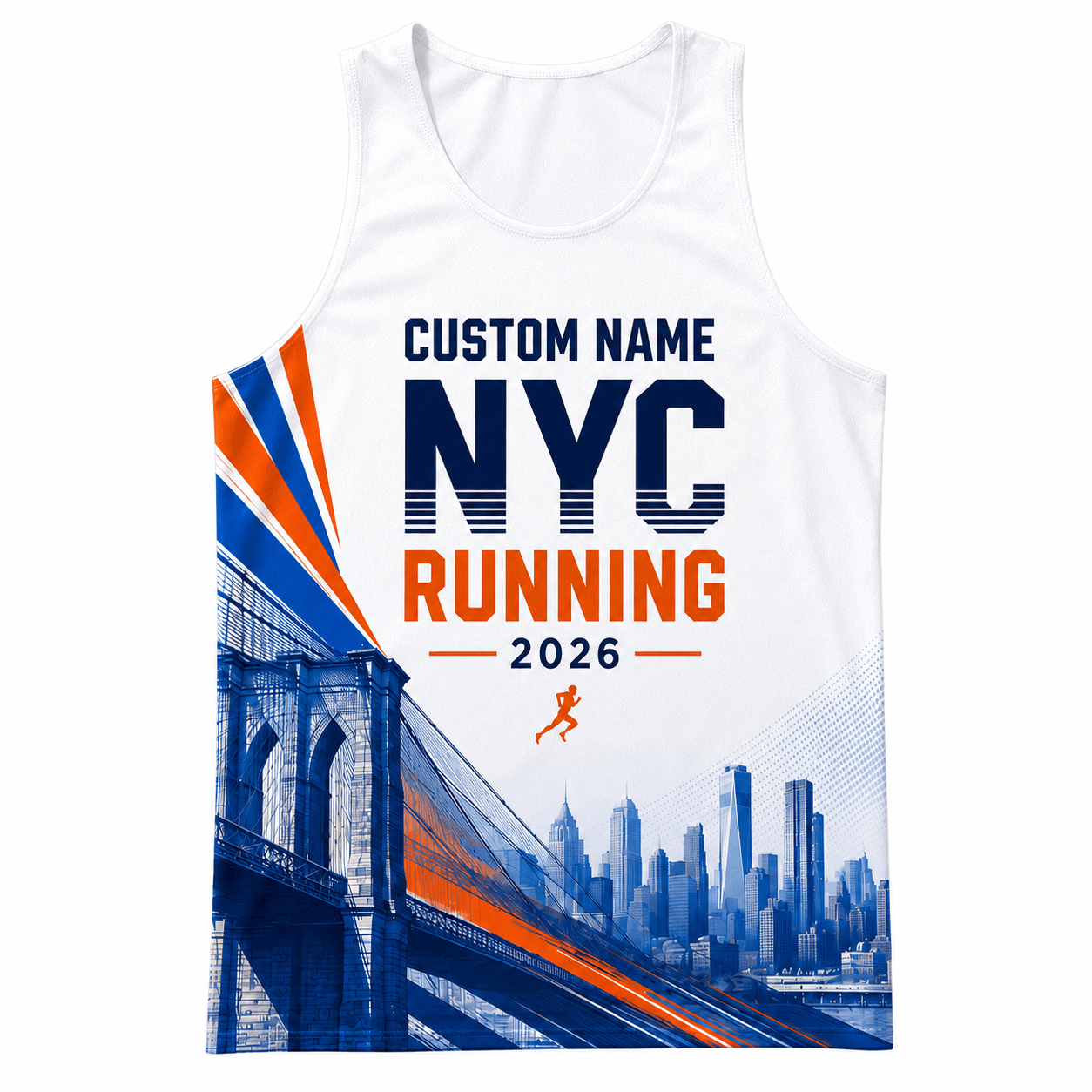 New York Running Tank Top Custom Name 2026 26.2 NYC Running Singlet for Men and Women