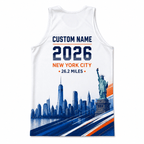 New York Running Tank Top Custom Name 2026 26.2 NYC Running Singlet for Men and Women