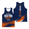 New York Running Tank Top Custom Name 2026 Midnight Orange City Running Singlet for Men and Women