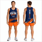 New York Running Tank Top Custom Name 2026 Midnight Orange City Running Singlet for Men and Women