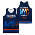 New York Running Tank Top Custom Name 2026 NYC Running Singlet for Men and Women