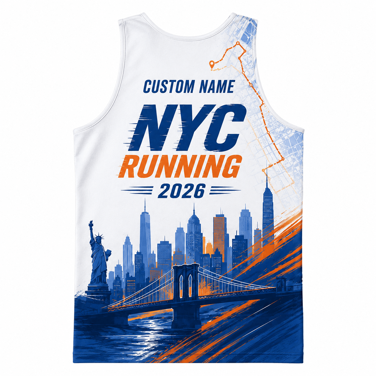 New York Running Tank Top Custom Name 2026 Urban NYC Running Singlet for Men and Women