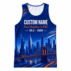 New York Running Tank Top Custom Name Hometown 2026 NYC Running Singlet for Men and Women