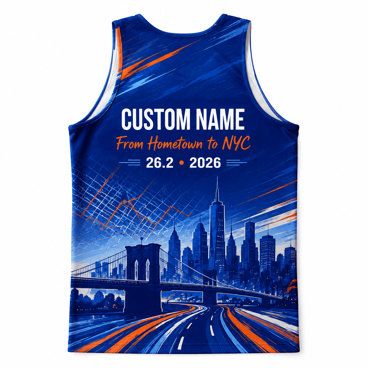 New York Running Tank Top Custom Name Hometown 2026 NYC Running Singlet for Men and Women