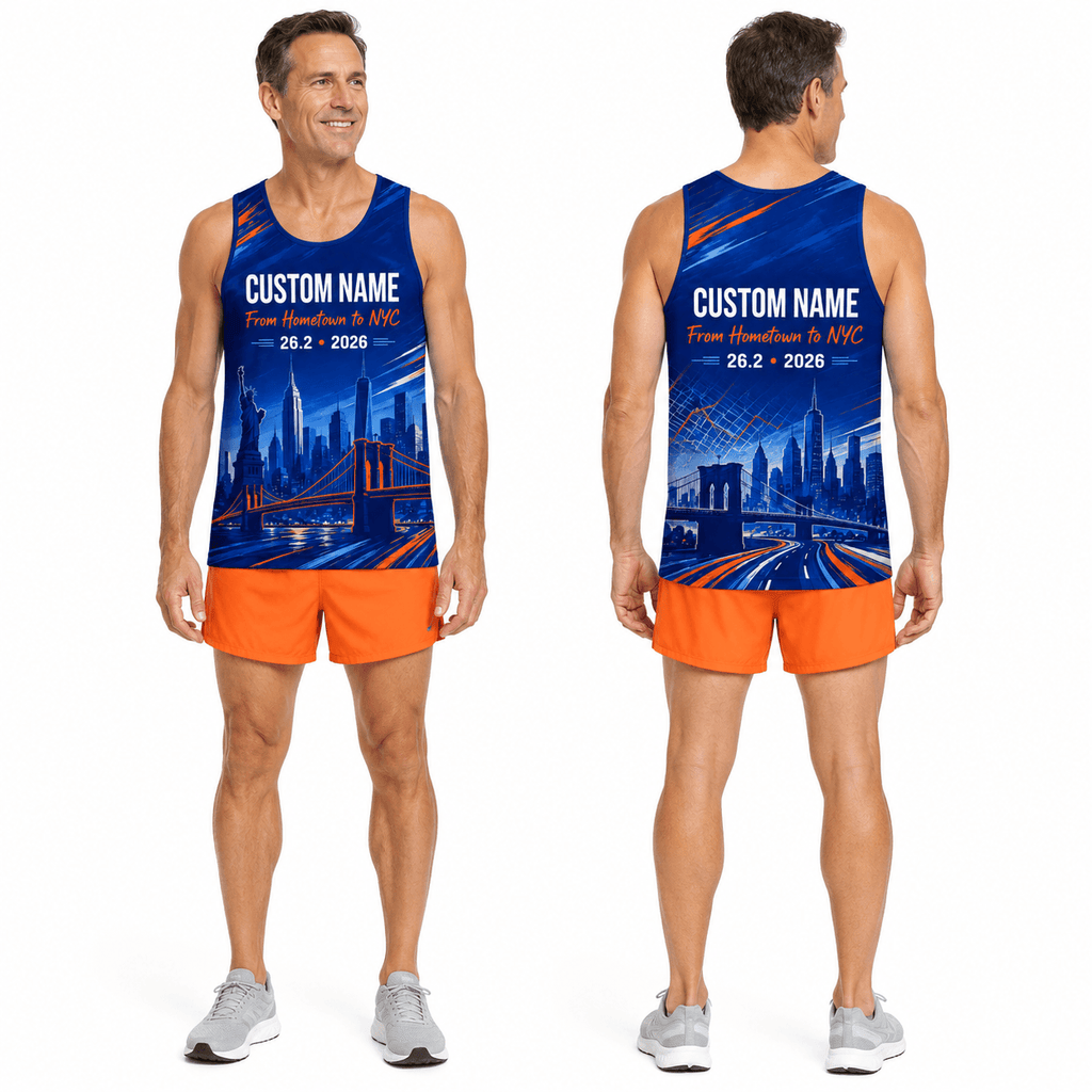 New York Running Tank Top Custom Name Hometown 2026 NYC Running Singlet for Men and Women
