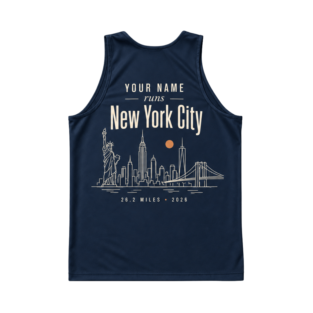 New York Running Tank Top Personalized NYC Skyline Running Singlet for Men and Women
