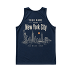 New York Running Tank Top Personalized NYC Skyline Running Singlet for Men and Women