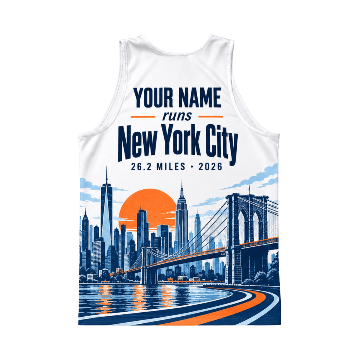 New York Running Tank Top Your Name Runs NYC Running Singlet for Men and Women