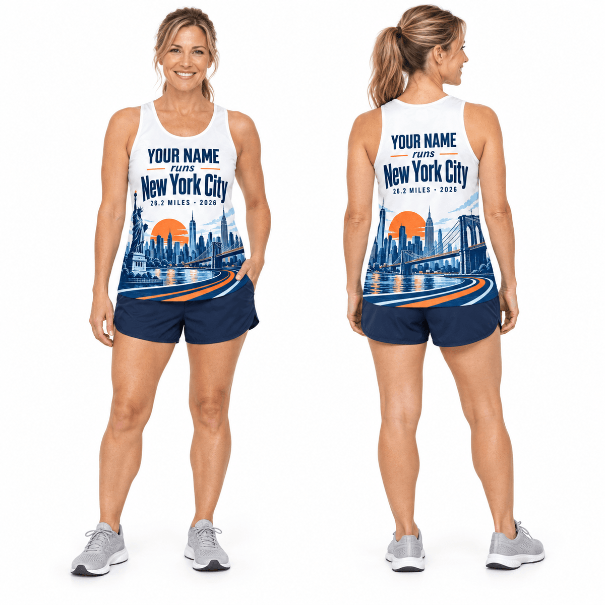 New York Running Tank Top Your Name Runs NYC Running Singlet for Men and Women