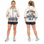 New York Running Windbreaker Jacket Custom Name NYC Runner 26.2 Running Jacket for Men and Women